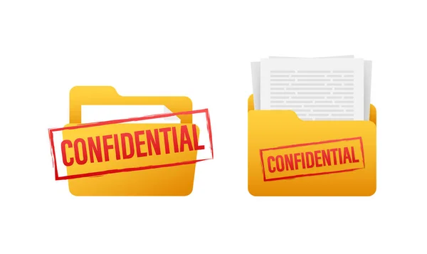 Des Informations Confidentielles Protection Des Fichiers Sécurité Des Données — Image vectorielle