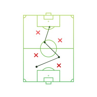 Strategy. Business and financial. Team sport. Game tactic chalkboard template