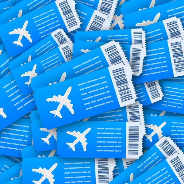 Bilhetes Avião Cartão Embarque Dentro Envelope Serviço Especial Ilustração Estoque — Vetor de Stock