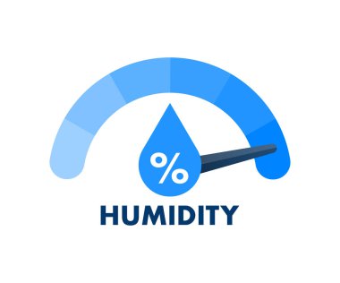 Humidity weather sensor. Water level, rate. Vector stock illustration. clipart