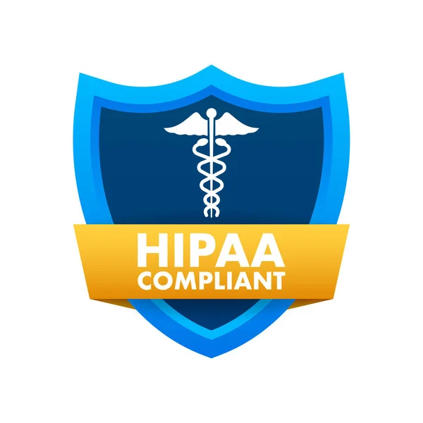 Hipaa Compliant Икона Чеканки Векторный Дизайн Логотип Векторная Иллюстрация — стоковый вектор