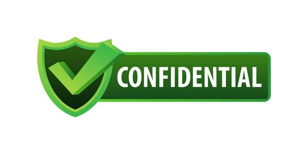 Icône Vectorielle Grunge Confidentielle Badge Bouton Pour Site Commerce Illustration — Image vectorielle