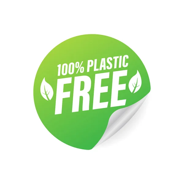 Пластиковый Значок Зеленого Цвета Bpa Пластиковые Свободные Химические Следы Векторная — стоковый вектор