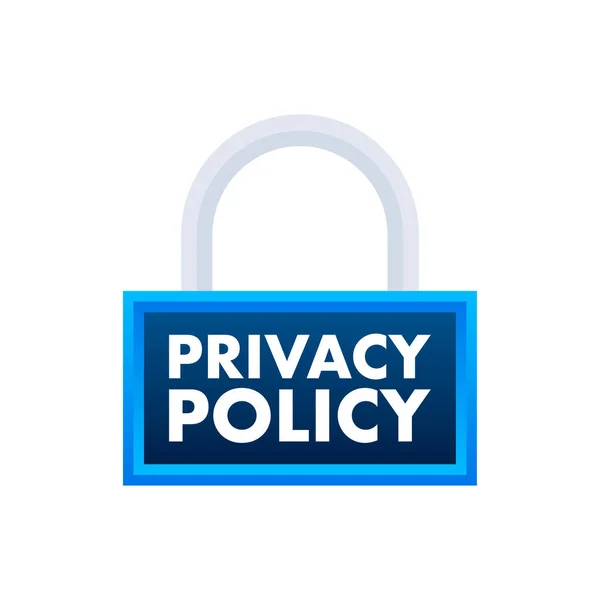 Privacy Policy Data Protection Cyber Security Vector Stock Illustration — Stock Vector
