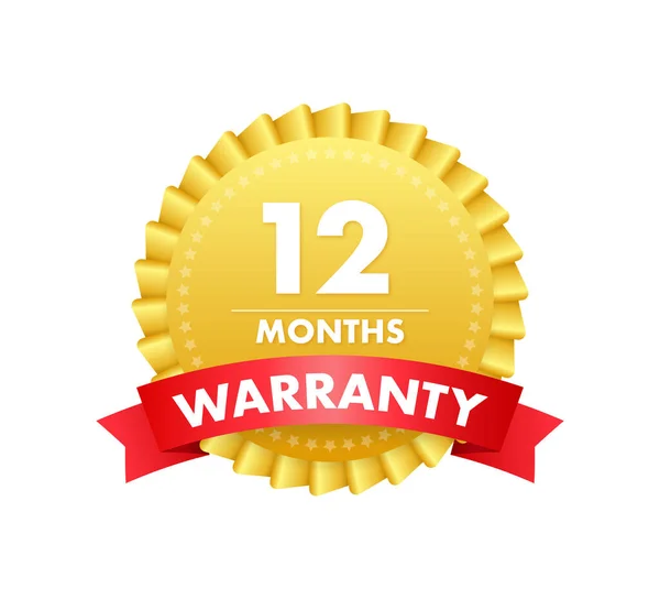 Months Warranty Support Service Icon Vector Stock Illustration — Stock Vector