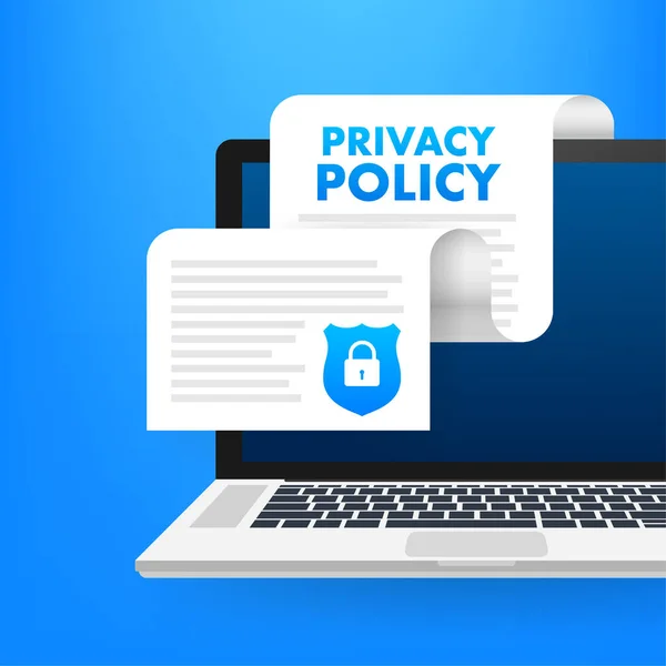 Informativa Sulla Privacy Protezione Dei Dati Sicurezza Informatica Illustrazione Dello — Vettoriale Stock