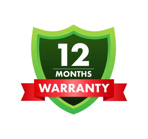 Months Warranty Support Service Icon Vector Stock Illustration — Stock Vector