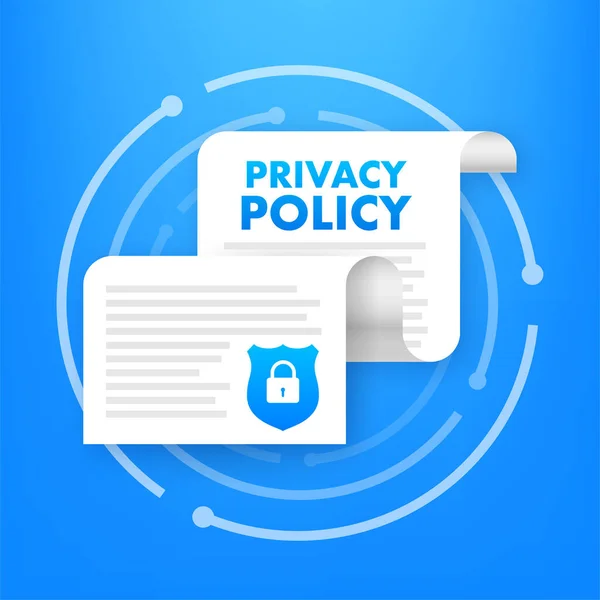 Informativa Sulla Privacy Protezione Dei Dati Sicurezza Informatica Illustrazione Dello — Vettoriale Stock