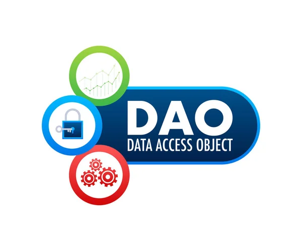 Dao Data Access Object Business Concept Vector Stock Illustration — Stock Vector