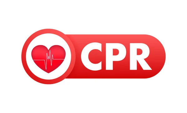 Cpr Cardiopulrine Resuscitation 약자입니다 술이요 — 스톡 벡터