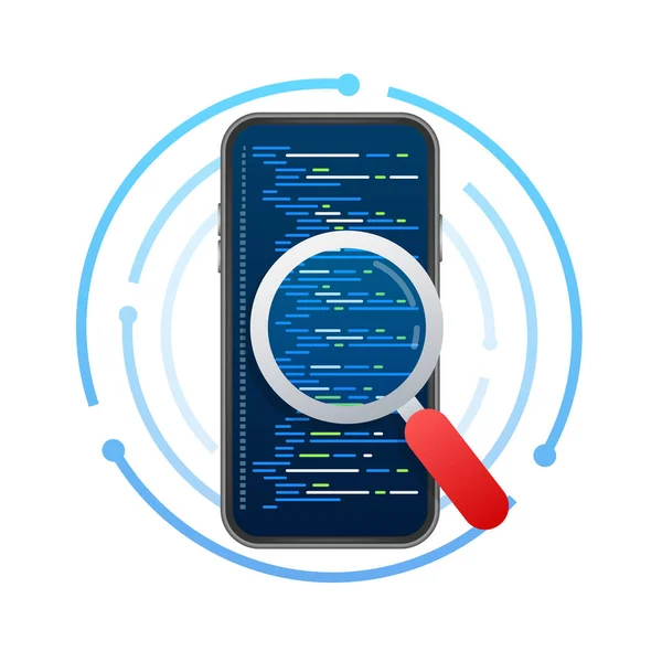 Toepassing Testen Het Testen Van Software Ontwikkeling Voorraadillustratie Van Vectoren — Stockvector