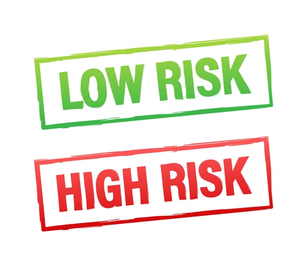 Alacsony Kockázat Kockázatkezelési Koncepció Vektorállomány Illusztrációja — Stock Vector