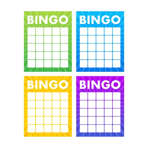 Bingo Lotteria Gioco Carta Grande Vittoria Illustrazione Dello Stock Vettoriale — Vettoriale Stock