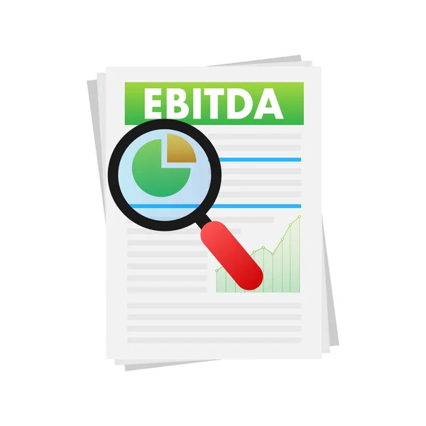 Ebitda Winst Vóór Rente Afschrijvingen Afschrijvingen Icoon Voorraadillustratie Van Vectoren — Stockvector