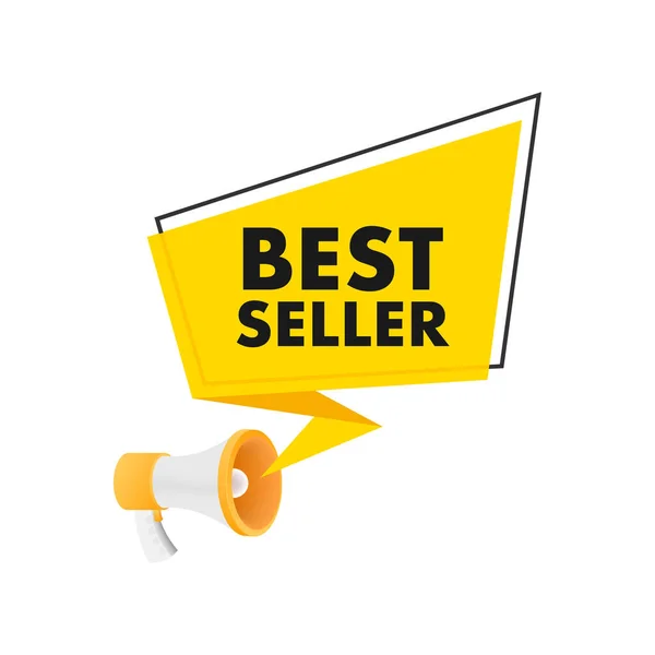 Insignia Del Best Seller Etiqueta Dorada Best Seller Insignia Venta — Vector de stock