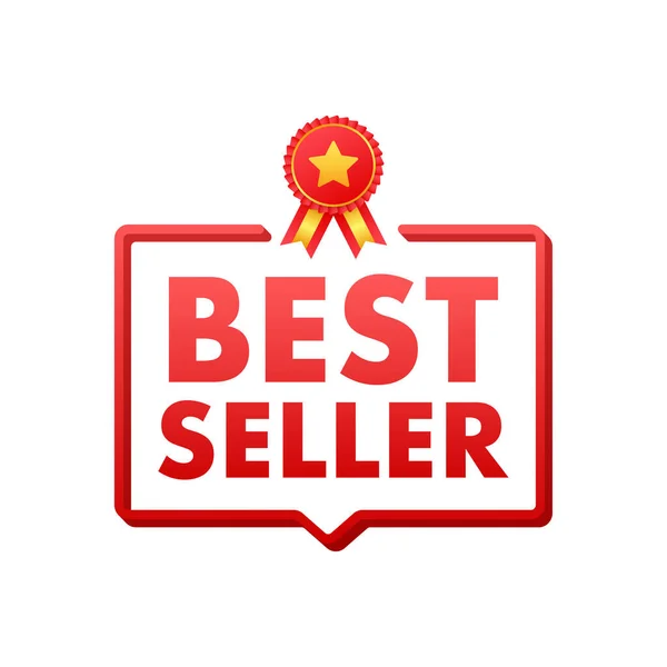 Beste Verkoper Badge Beste Verkoper Gouden Label Retail Badge Symbool — Stockvector