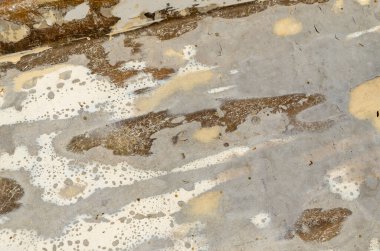 Gri, beyaz ve kahverengi kabarık yüzeyli arka plan - yakın plan