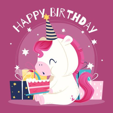 Mutlu yıllar düz vektör tasarımı çizimi