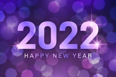 Bulanık yeni yıl 2022 vektör tasarımı çizimi