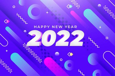 soyut şekilli yeni yıl arkaplanı vektör tasarımı resimlemesi