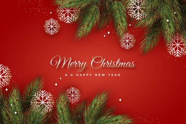 düz noel ağacı arkaplan vektör tasarımı resimleme dalları