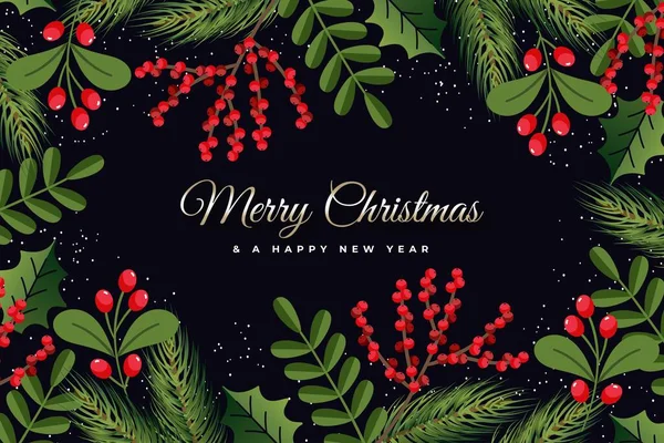 düz noel ağacı arkaplan vektör tasarımı resimleme dalları