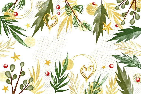 Ακουαρέλα Χριστουγεννιάτικο Δέντρο Κλαδιά Φόντο Διανυσματικό Σχεδιασμό Εικονογράφηση — Διανυσματικό Αρχείο