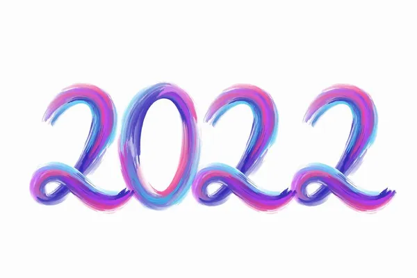 Aquarell Neujahr 2022 Hintergrund — Stockvektor