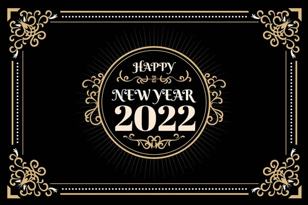 Винтажный Новый 2022 Год Фон — стоковый вектор