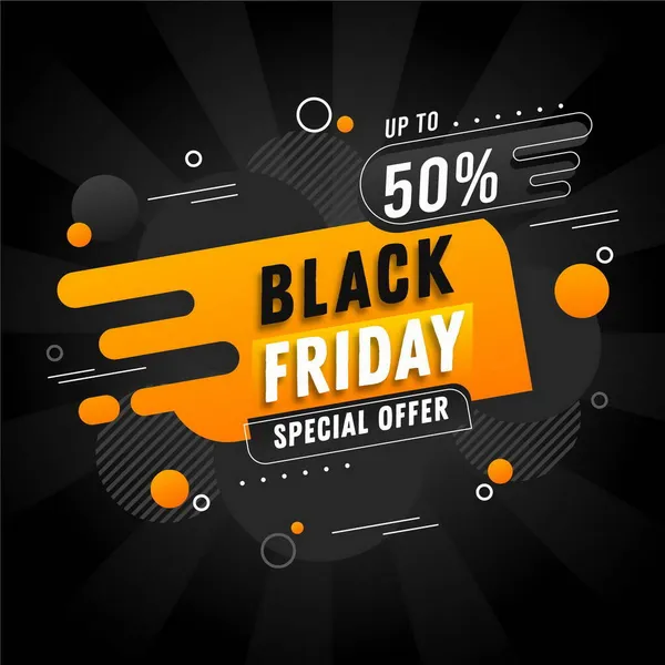 Flat Vector Design Illustration Black Friday Banner Vector Illustration — Stock Vector