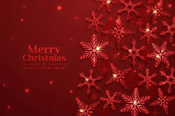 クリスマスの背景にキラキラ効果ベクトルデザインイラスト — ストックベクタ