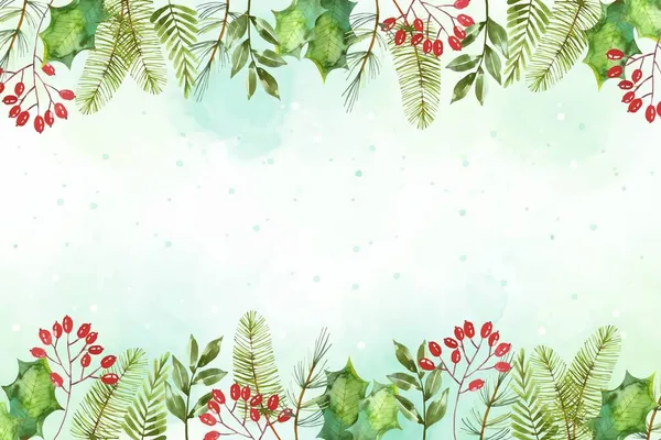 Aquarell Weihnachten Hintergrund Konzept Vektor Design Illustration — Stockvektor