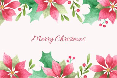 Çiçek vektör tasarımı illüstrasyonlu suluboya arkaplan