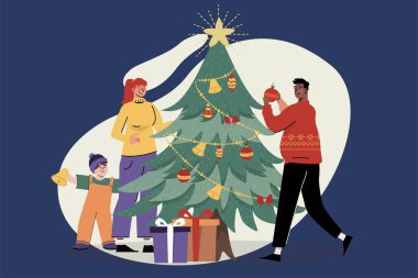 Klasik Noel arkaplan vektör tasarımı çizimi