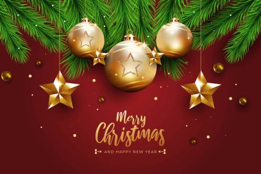 gerçekçi noel arkaplan vektör tasarımı çizimi