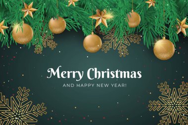 gerçekçi noel arkaplan vektör tasarımı çizimi