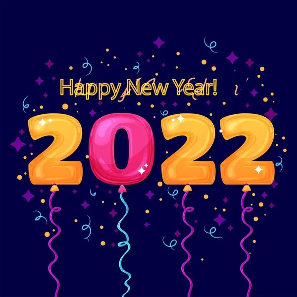 Feliz Año Nuevo 2022 Fondo Vector Diseño Ilustración — Vector de stock