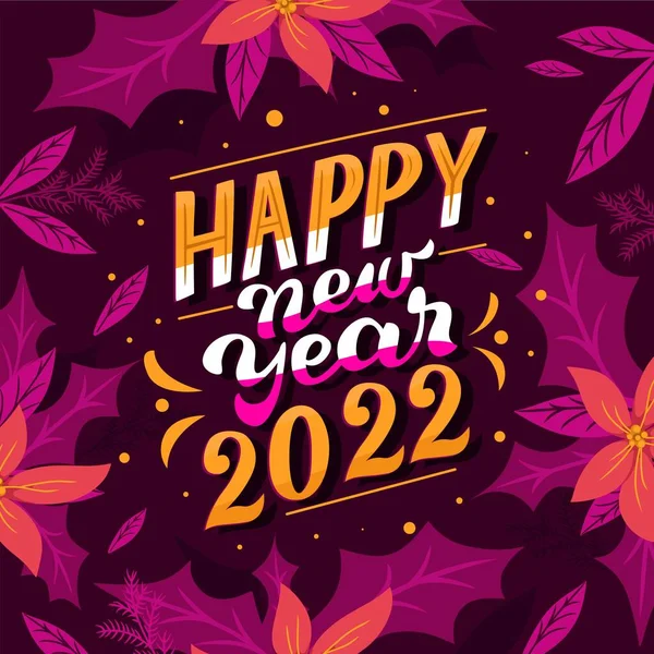 Feliz Ano Novo 2022 Fundo Vetor Design Ilustração —  Vetores de Stock