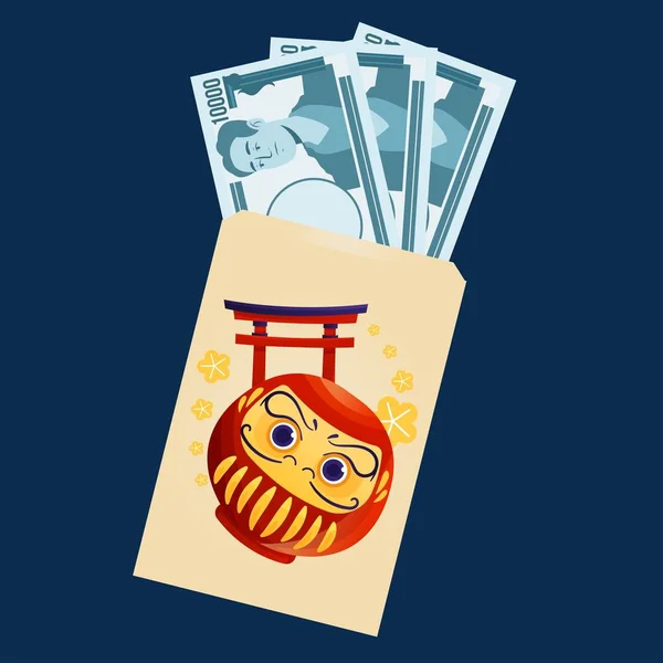 Para vektör tasarımı illüstrasyonlu 2d otoshidama