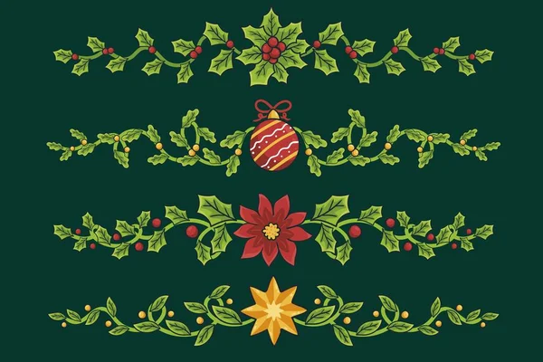 Dibujado Mano Decoración Navidad Vector Diseño Ilustración — Archivo Imágenes Vectoriales