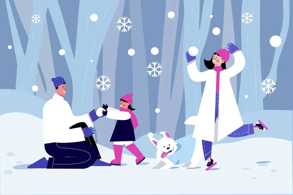 Χριστούγεννα Χιόνι Σκηνή Διάνυσμα Εικονογράφηση Σχεδιασμό — Διανυσματικό Αρχείο