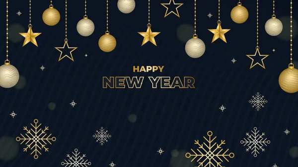 Gradient New Year Youtube Channel Art Abstract Design Vector Illustration — Vettoriale Stock