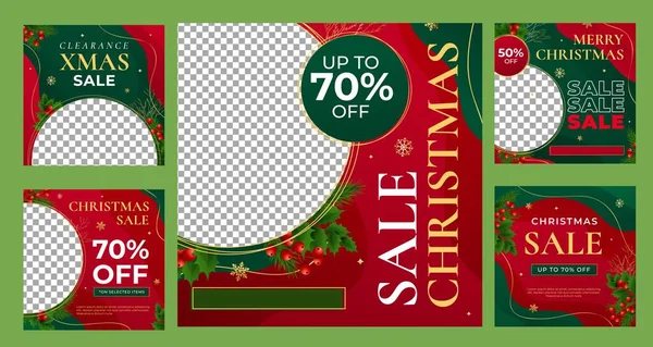 gradyan noel afişleri soyut tasarım vektör illüstrasyonları koleksiyonu