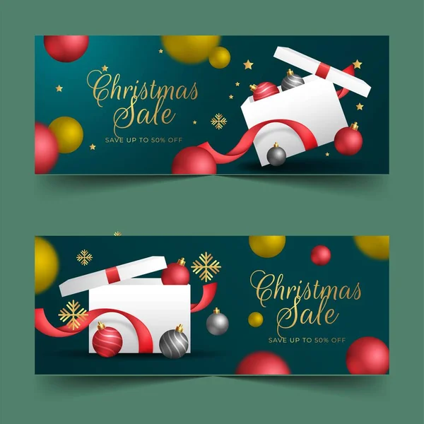 Christmas Sale Banner Abstract Design Vector Illustration — Stock Vector