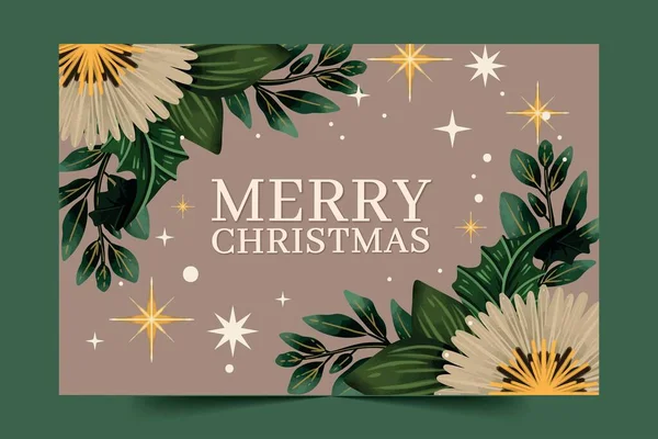 Watercolor Business Christmas Cards Abstract Design Vector Illustration — стоковый вектор