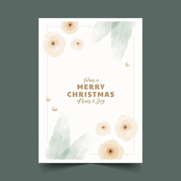 水彩装飾クリスマスカードコレクション抽象的なデザインベクトルイラスト — ストックベクタ