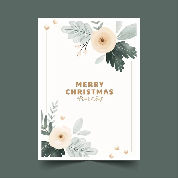 水彩装飾クリスマスカードコレクション抽象的なデザインベクトルイラスト — ストックベクタ