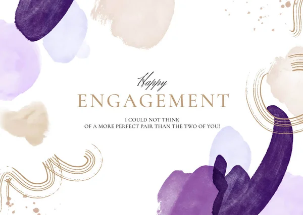 Ακουαρέλα Γάμου Συγχαρητήρια Κάρτα Διανυσματική Απεικόνιση Σχεδιασμού — Διανυσματικό Αρχείο