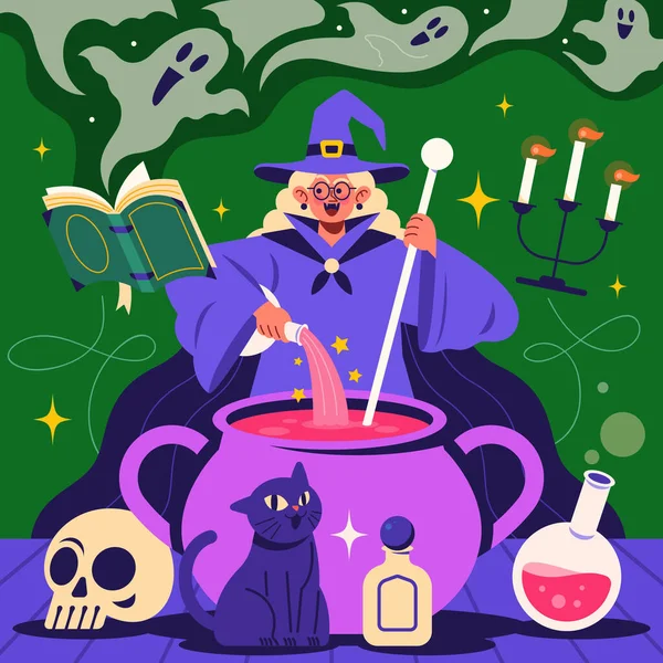 Halloween Hokuspokus Vektor Design Illustration — Stockvektor