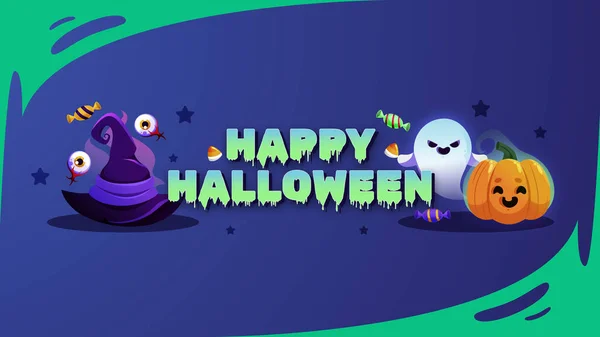Gradiente Halloween Youtube Canal Arte Vector Diseño Ilustración — Vector de stock
